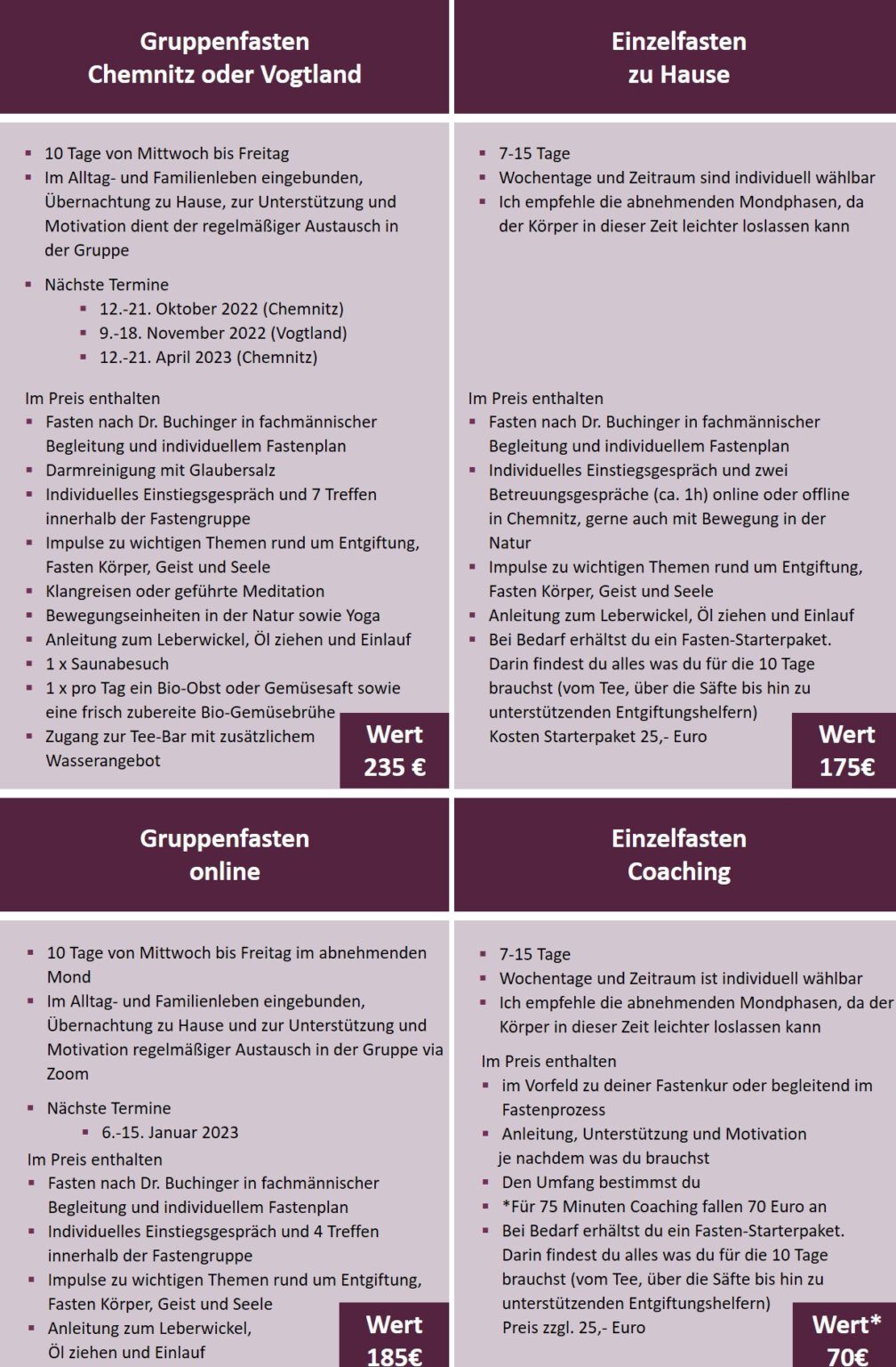 Heilfastenkur nach Buchinger - Fastenprogramme - Fastenprogramme Heilfastenkur nach Buchinger - Fastenprogramme - Fastenprogramme